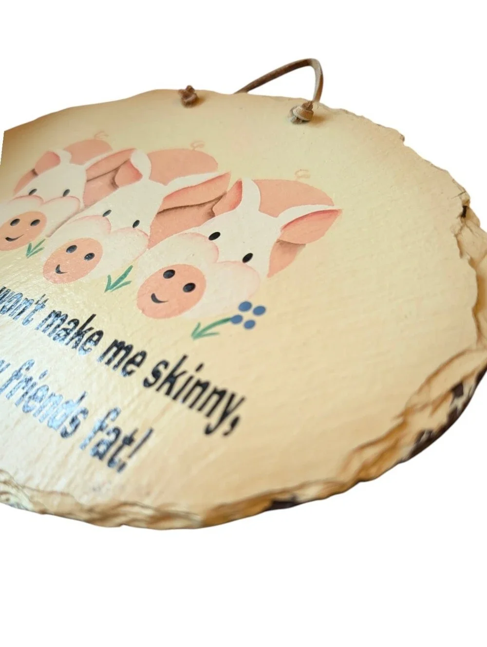 Pig Funny Slate Wall Hanger